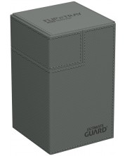 Kutija za kartice Ultimate Guard Flip`n`Tray 100+ XenoSkin - Monocolor Grey (100+ kom.) -1